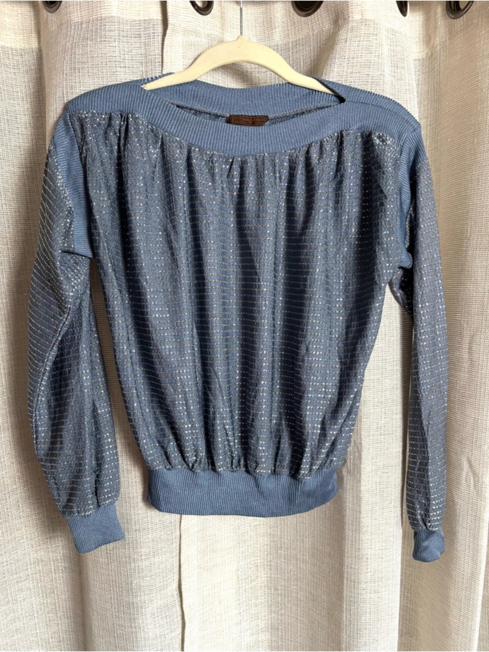 Vintage Yves Saint Laurent Disco Era  Long Sleeve Top
